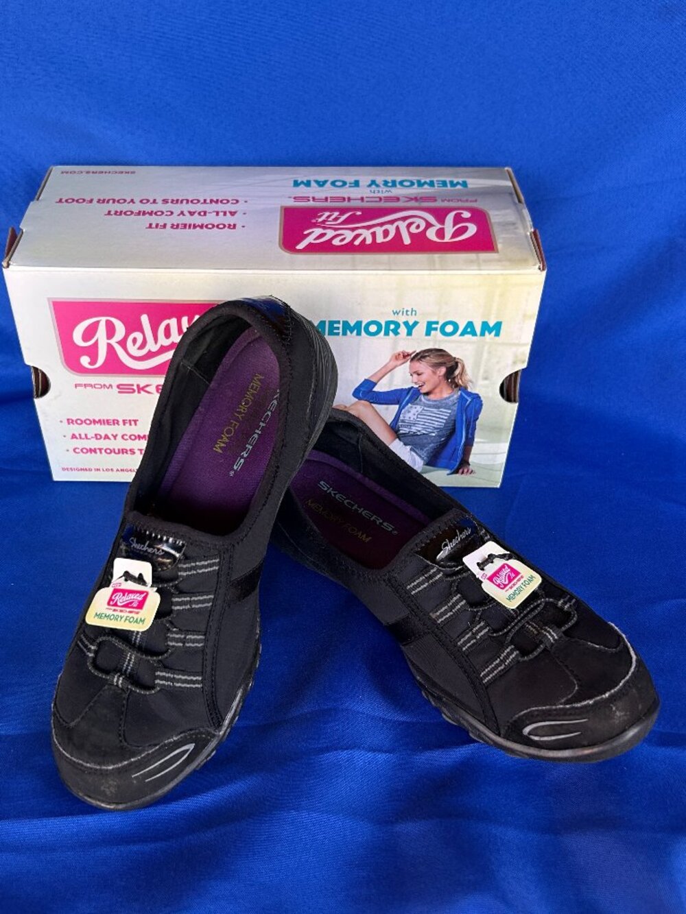 Skechers Size 7 Black Relaxed Fit Good Life, Like New